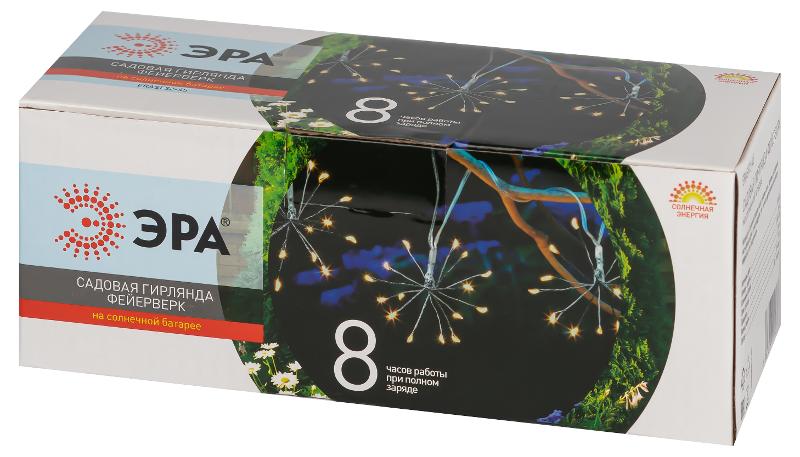 Садовая гирлянда Фейерверк ERASF22-45 на солнечной батарее, 150 LED, 3,8 м | Б0057663 | ЭРА — миниатюра 2