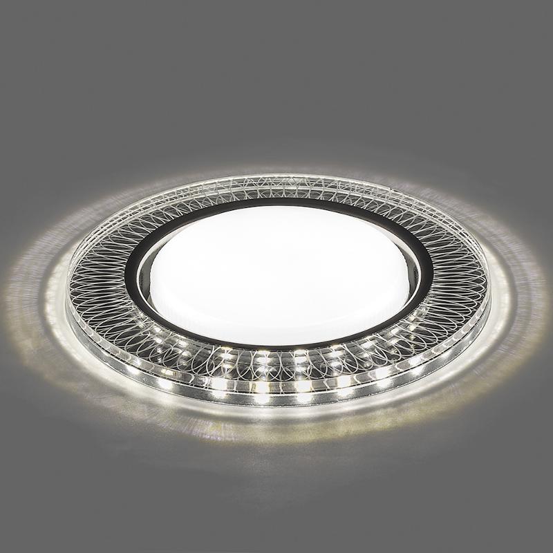 Светильник встраиваемый с белой LED подсветкой CD4038 потолочный GX53 без лампы, прозрачный, хром | 40505 | Feron — миниатюра 2