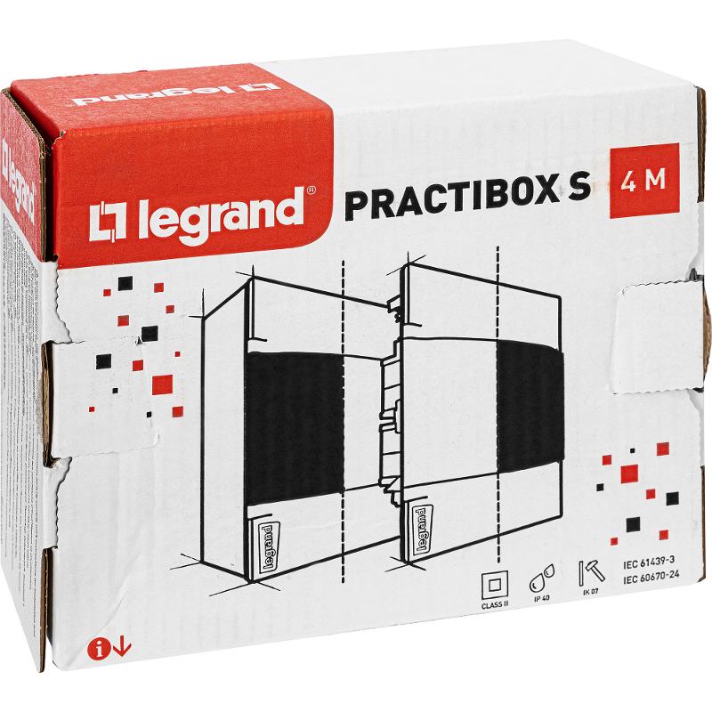 Practibox S Пластиковый щиток Навесной 1X4 Дымчатая дверь — миниатюра 3