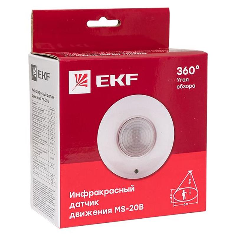 Датчик движения ИК потолочный 1200Вт 360гр. до 6м IP20 MS-20B PROxima | dd-ms-20B | EKF — миниатюра 16
