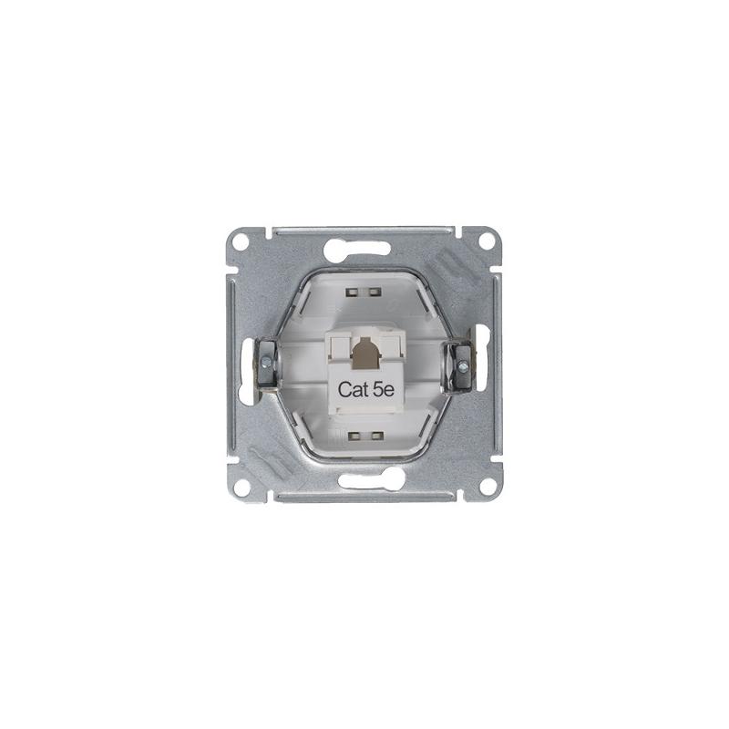 Glossa Платина Розетка компьютерная RJ45 кат.5E | GSL001281K | SE — миниатюра 5