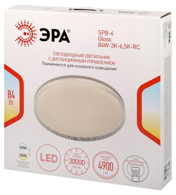 Светильник потолочный светодиодный  SPB-6 Gloss 84W-3K-6,5K-RC с ДУ | Б0070186 | ЭРА — миниатюра 2