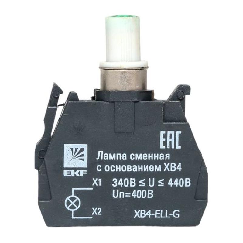 Лампа сменная c основанием XB4 зеленая 400В EKF PROxima  |  XB4-ELL-G |  EKF  — миниатюра 28