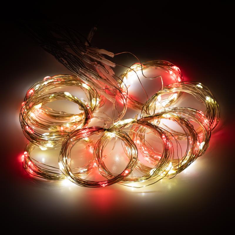 Гирлянда Занавес ЕGNIG - ZM с пультом, мультиколор, 300 LED, 3*3 м, с пультом, USB, 220 V, IP20 | Б0056000 | ЭРА — миниатюра 3