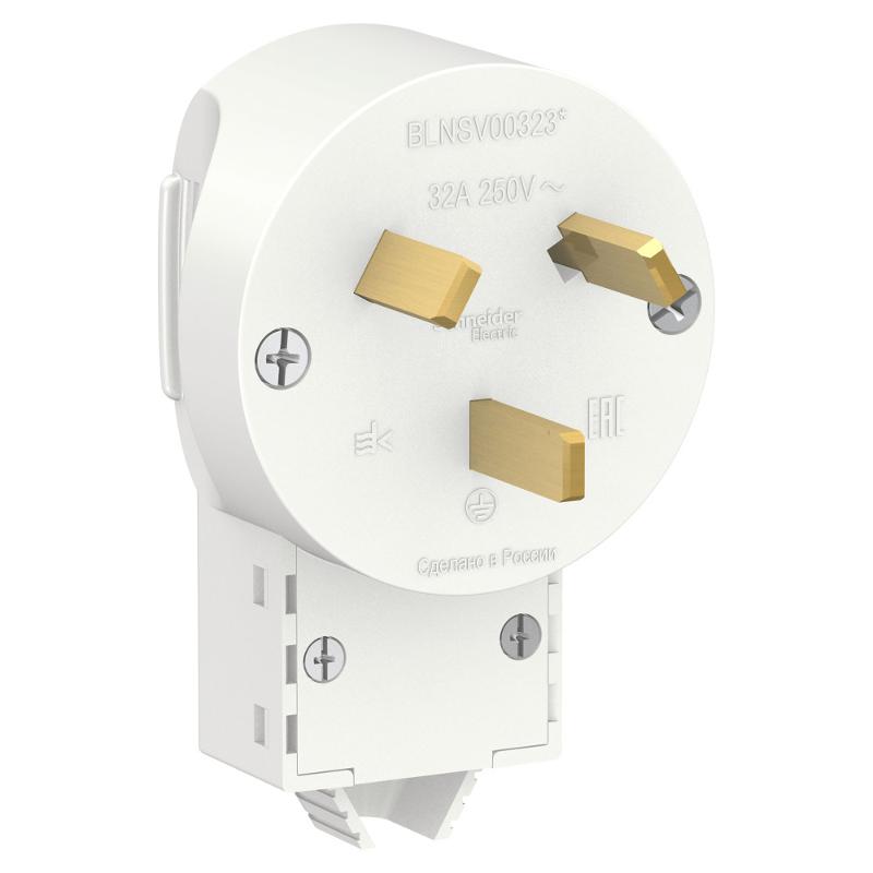 Blanca Белый С/У Вилка силовая 2Р+N, 32А, 250В | BLNSV003231 | SE — Systeme Electric