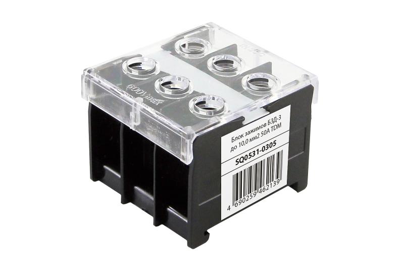 Блок зажимов БЗД-3 до 10,0 мм2 50A | SQ0531-0305 | TDM — TDM ELECTRIC