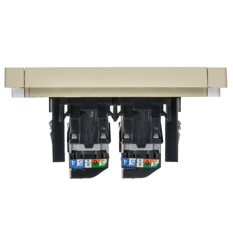 FORTE&PIANO Розетка комп. 2-ая RJ45 кат.5E FP433 ваниль | FP-K20-1-K10 | IEK — миниатюра 5