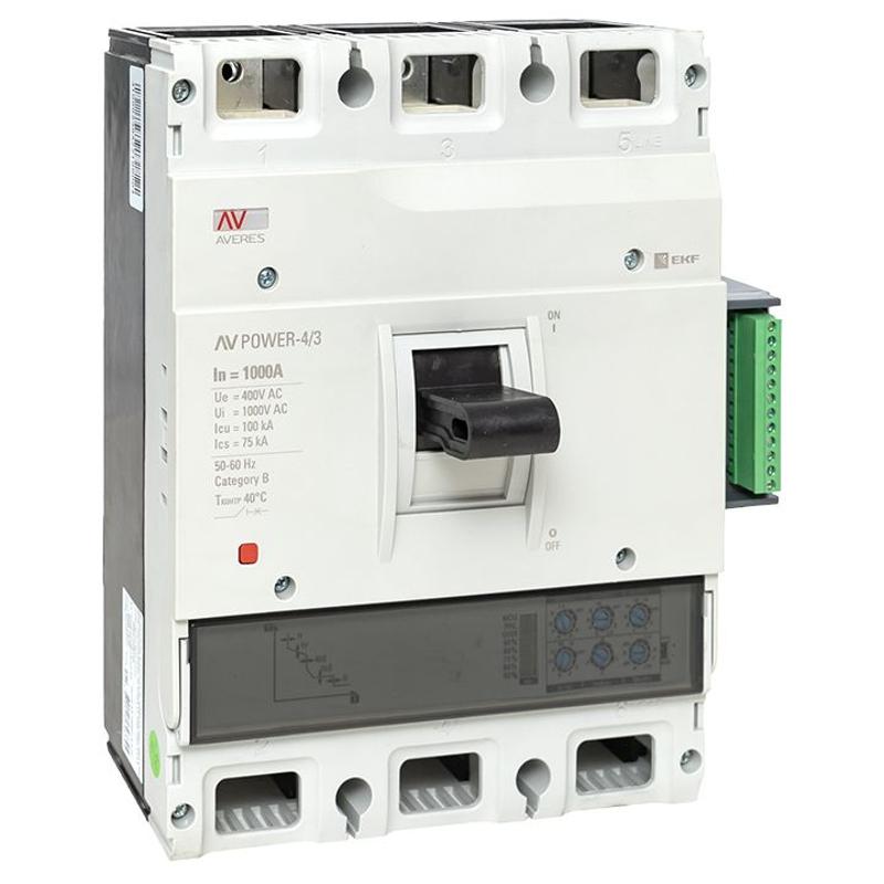 Выключатель автоматический AV POWER-4/3 1000А 100kA ETU2.2 AVERES | mccb-43-1000H-2.2-av | EKF — миниатюра 1