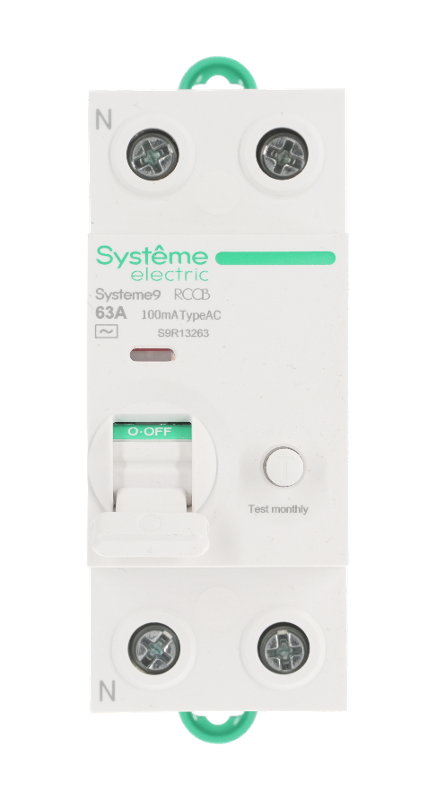 Systeme9 Выключатель дифференциального тока (ВДТ) 63A 2P 100мА Тип-AC 230В | S9R13263 | SE — миниатюра 2