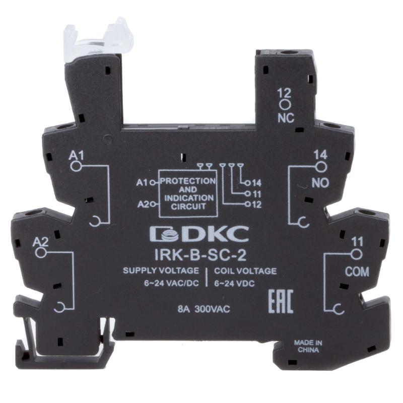Колодка ультратонкая для реле серии RIS, вх. напр. 6-24V DC, винт. клеммы | IRK-B-SC-1 | DKC — DKC (ДКС)