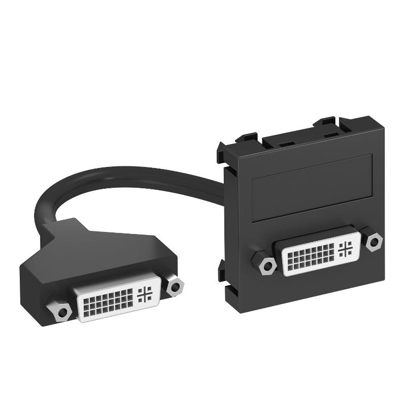 Мультимедийная рамка DVI Modul45 (черный) (MTG-DVI F SWGR1) | 6104757 | OBO Bettermann — OBO Bettermann