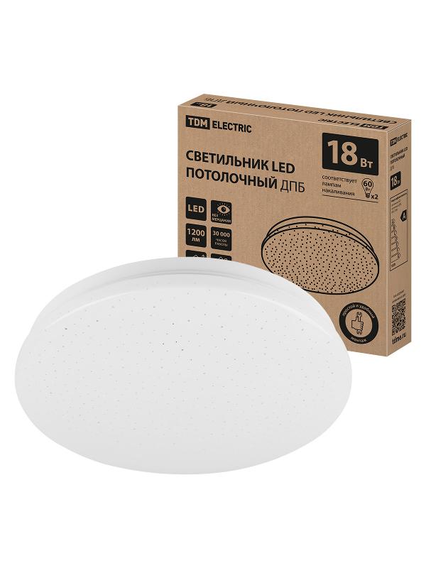 Светильник LED потолочный ДПБ 02, 18 Вт, 6000 К, Звездное небо, | SQ0329-9010 | TDM — TDM ELECTRIC