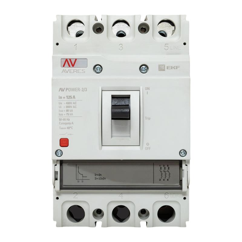 Выключатель автоматический AV POWER-2/3 125А 80kA TR AVERES | mccb-23-125H-TR-av | EKF — миниатюра 8