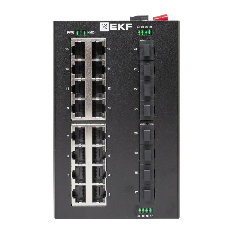 Промышленный неуправляемый коммутатор U-8GX/SFP-16GT, 8 портов 1000Base-X SFP, 16 портов 10/100/1000Base-T(X) RJ45, монтаж на динрейку TSX |TSX-U-8GX/ — миниатюра 6