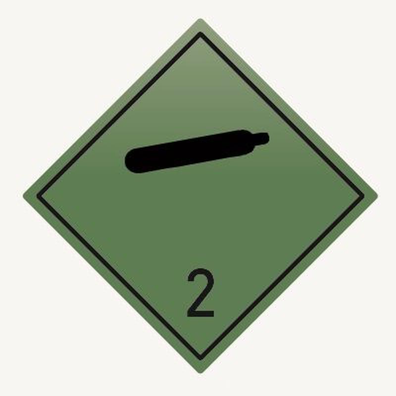 Знак для маркировки опасных грузов 2.1 "Невоспламеняющиеся, нетоксичные газы" 250х250 мм | an-7-2-1 | EKF — фото 1 | Sento