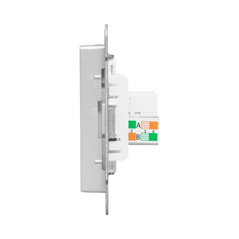 Механизм розетки RJ45 (cat5), алюминий Эпика EKF | UP1-SOA-RJ45-5 | EKF — миниатюра 15