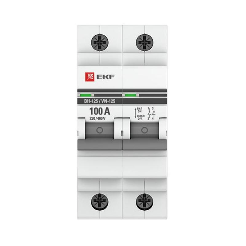 Выключатель нагрузки модульный ВН-125, 2P 100А EKF PROxima | SL125-2-100-pro | EKF (замена - S1252100) — миниатюра 5