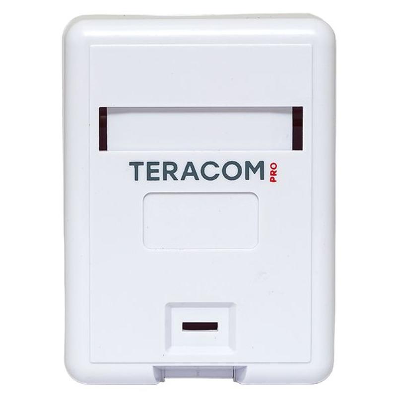 Корпус настенной розетки TERACOM PRO на 1 модуль Keystone со шторкой и маркером белый | TRP-EBOX-1KSTN-WH | EKF — миниатюра 15
