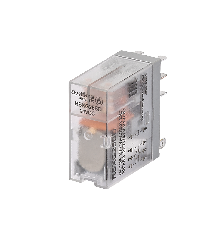 Реле 8A 2CO 24VDC | RSXG25BD | SE — Systeme Electric