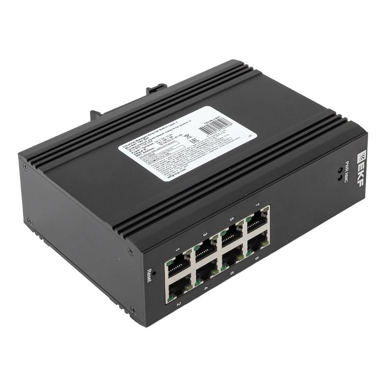 Промышленный управляемый коммутатор уровня L2 ML2-8GT, 8 портов 10/100/1000Base-T(X) RJ45, монтаж на динрейку TSX |TSX-ML2-8GT|EKF — миниатюра 9