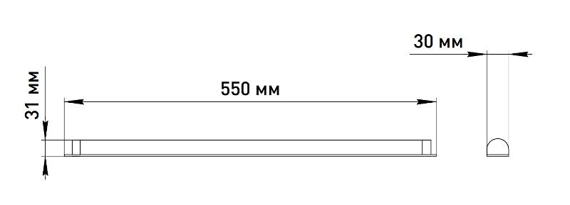 Светильник светодиодный линейный T8 SPO-501-M-6K-10  600мм 10Вт 6500К IP20 матовый | Б0061355 | ЭРА — миниатюра 3