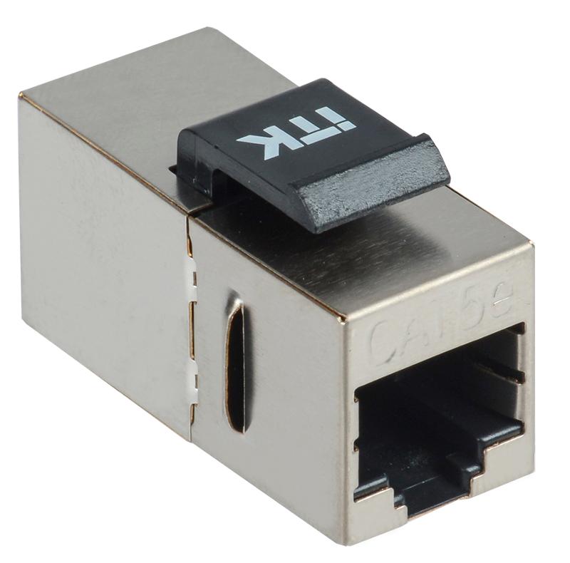 Проходной адаптер кат. 5E FTP RJ45-RJ45 Keystone Jack | CS7-1C5EF | ITK — ITK