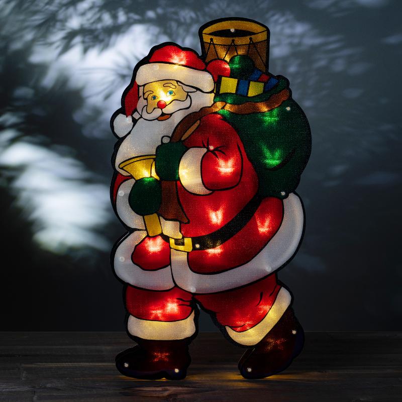 Светодиодная новогодняя фигура Дед Мороз 2 ENGDS-16, 24*45см, 20 LED, 3*AAA, IP20 | Б0056007 | ЭРА — миниатюра 2