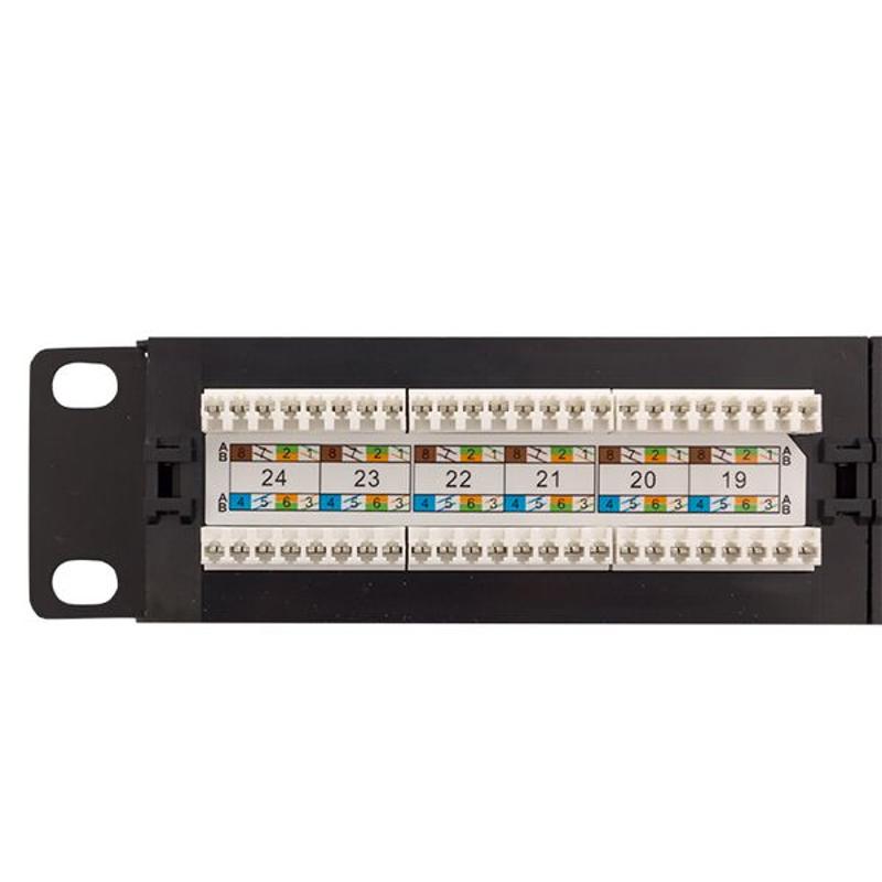 Патч-панель TERACOM PRO 19'' Cat.6 1U неэкранированная UTP 24 порта RJ-45 Dual IDC | TRP-PPNL-6UTP-1U24 | EKF — миниатюра 8