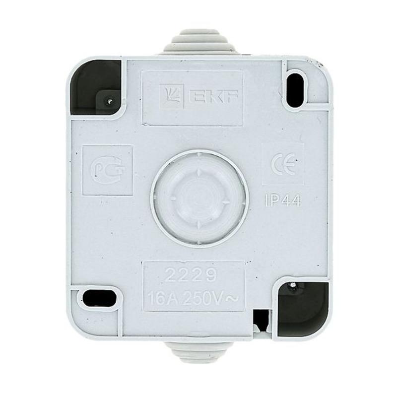 Прага Розетка 1-местная 16А с заземлением с крышкой IP44 белая с защ. штор. EKF | EKR16-029-10-440 | EKF — миниатюра 9