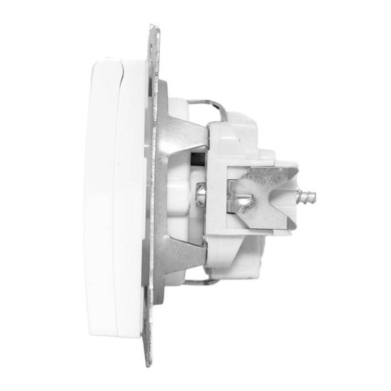 Валенсия Механизм розетки 1-местной с/з 16А белая с крышкой и защ. штор. IP44  | EWV10-124-90 | EKF — миниатюра 13