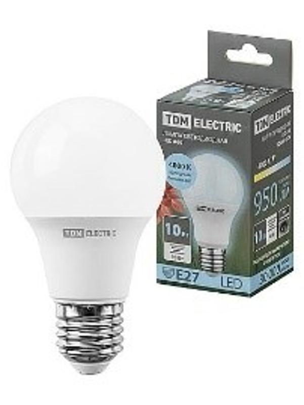 Лампа светодиодная А60 10 Вт, 230 В, 4000 К, E27 | SQ0340-0374 | TDM — TDM ELECTRIC
