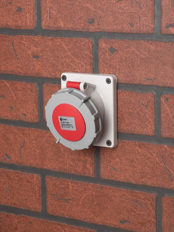 Розетка стационарная внутренняя угловая 4152 3Р+РЕ+N 16А 380В IP67 EKF PROxima | ps-4152-16-380 | EKF — миниатюра 3