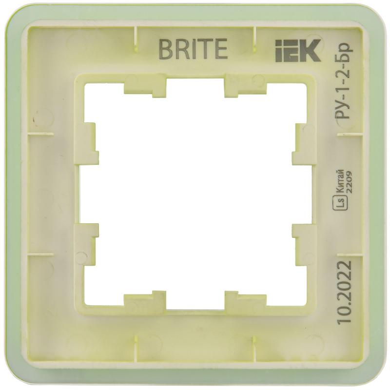 BRITE Рамка 1-ая РУ-1-2-Бр стекло эко грин RE | BR-M12-G-41-K06 | IEK — миниатюра 5