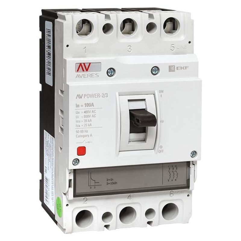 Выключатель автоматический AV POWER-1/3 100А 35kA TR | mccb-13-100-TR-av | EKF — EKF