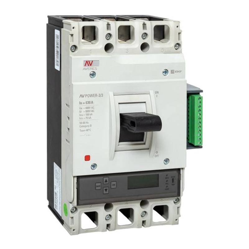 Выключатель автоматический AV POWER-3/3 630А 100kA ETU6.2 AVERES | mccb-33-630H-6.2-av | EKF — миниатюра 1