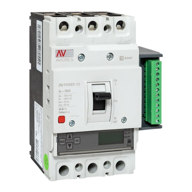 Выключатель автоматический AV POWER-1/3 160А 50kA ETU6.2 | mccb-13-160-6.2-av | EKF — EKF
