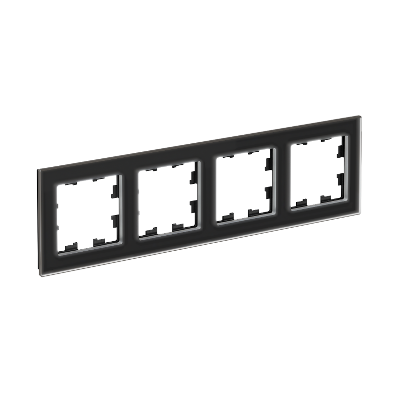 AtlasDesign Nature Рамка Черный 4-ая, матовое стекло  |ATN331004| SE — Systeme Electric