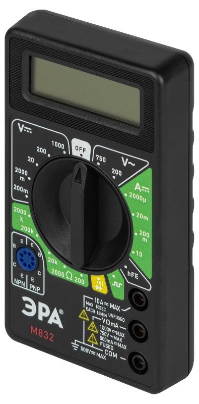 Мультиметр цифровой  модель M832  | Б0055797 | ЭРА — миниатюра 1