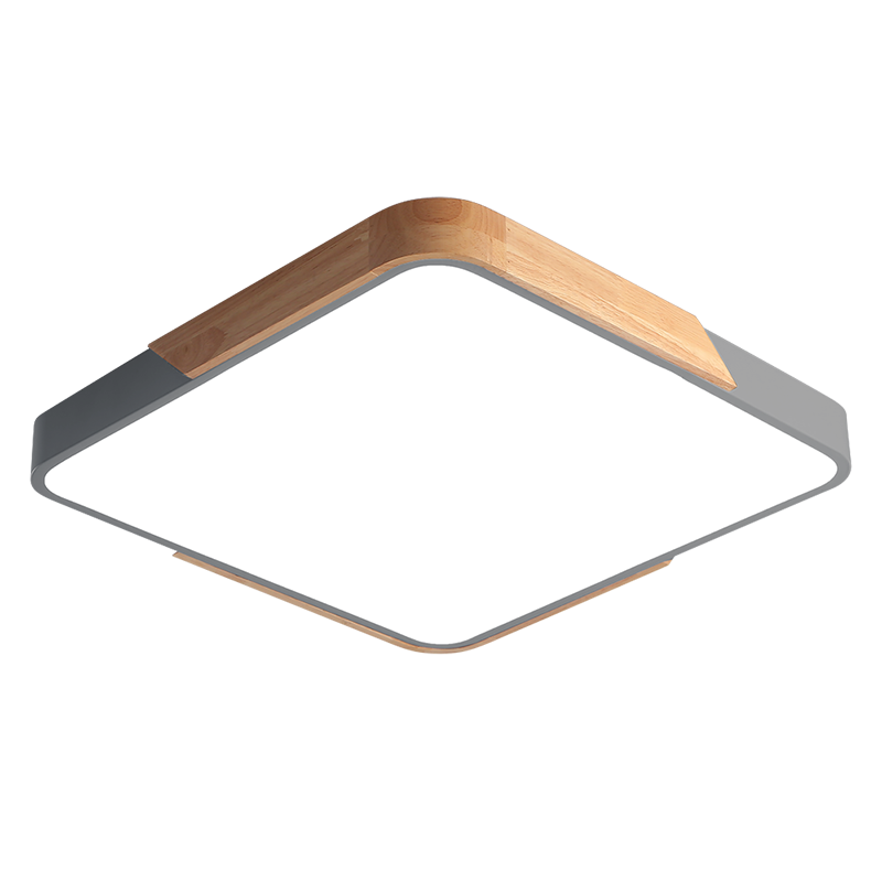 Светильник светодиодный бытовой PPB Sсandic-S 36w 4000K GR/W с деревянной планкой IP20 330*330*50 | .5037373 | JAZZWAY — миниатюра 1