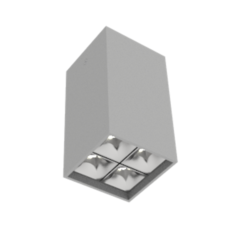 Светодиодный светильник DL-Box Reflect Multi 2x2 накладной 10 Вт 3000 К 80х80х150 мм RAL7045 серый муар | V1-R0-70254-20L55-2001030 | VARTON — VARTON