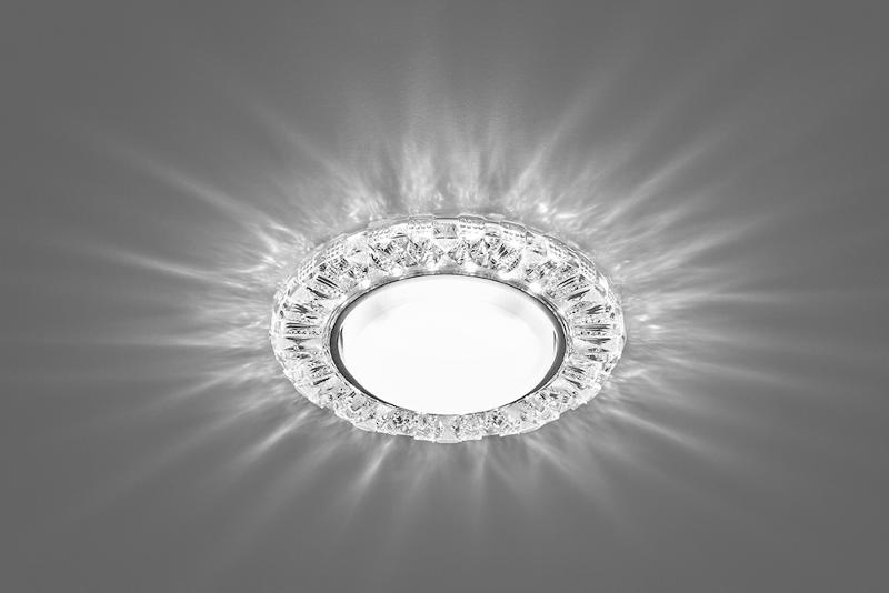 Светильник потолочный встраиваемый под лампу GX53 CD4023 20LED*2835 SMD 4000K, 15W GX53, без лампы, прозрачный, хром | 29476 | FERON — миниатюра 2