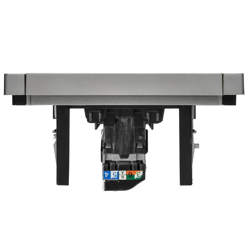 FORTE&PIANO Розетка комп. RJ45 кат.5E FP532 сталь | FP-K10-1-K46 | IEK — миниатюра 9