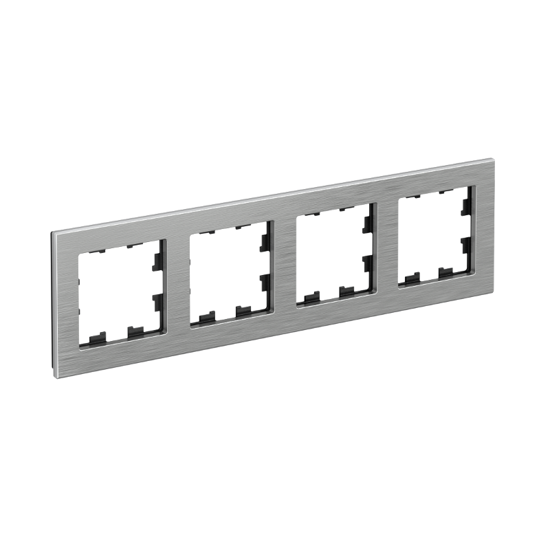 AtlasDesign Nature Металл Серебро Рамка 4-ая |ATN312104| SE — Systeme Electric