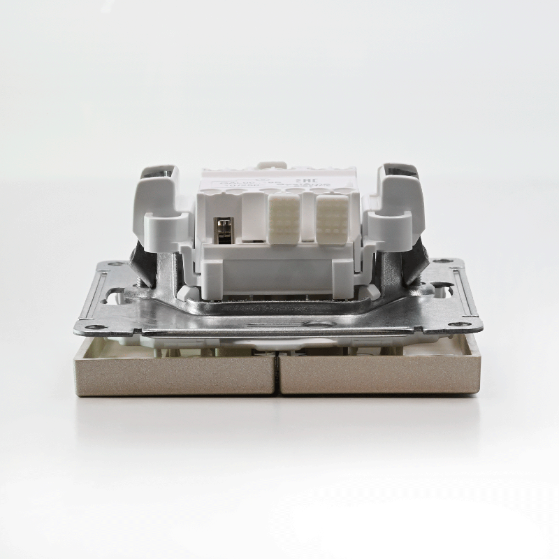 ArtGallery Шампань Выключатель 2-клавишный ДЛЯ ЖАЛЮЗИ, 2х сх.4, 10А, механизм, быстрозажим. клем. | GAL000519S | SE — миниатюра 3