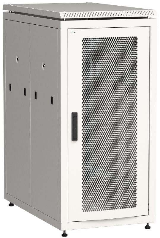 Шкаф сетевой 19" LINEA N 24U 600х1000 мм перфорированная передняя дверь серый | LN35-24U61-P | ITK — фото 1 | Sento