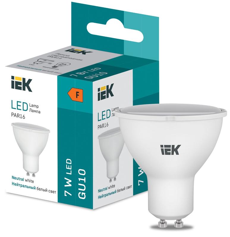 Лампа светодиодная PAR16 600lm 4000K GU10 | LL-I-PAR16-7-230-40-GU5 | IEK — IEK (ИЭК)