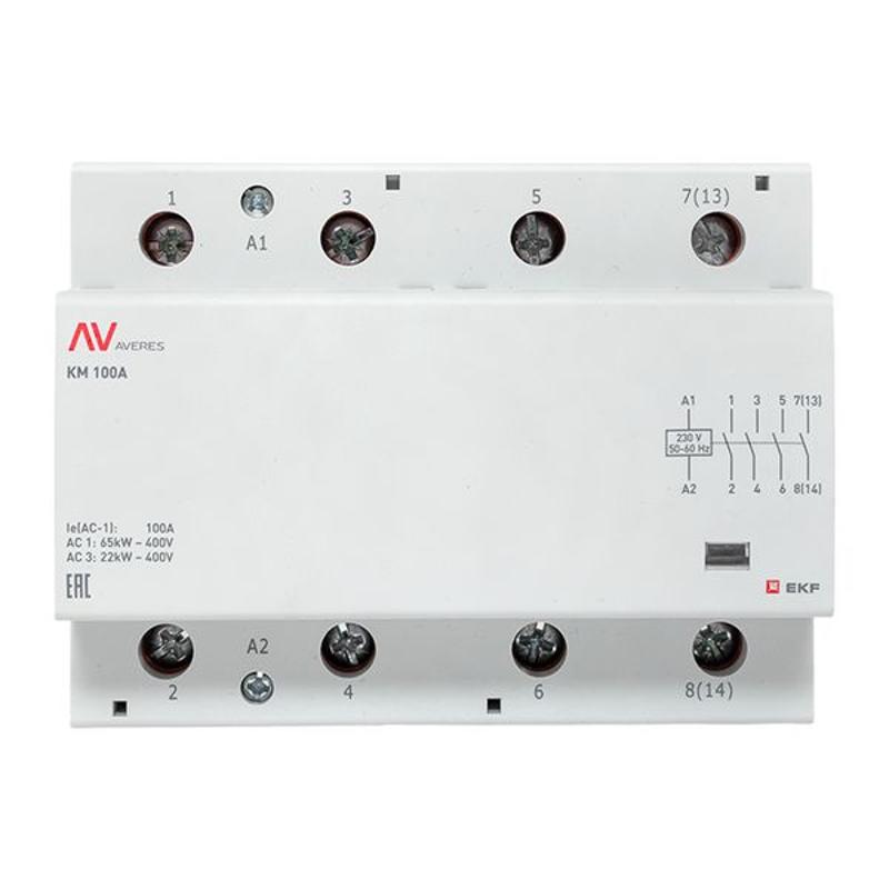 Контактор модульный КМ 100А 4NO 230VAC (6 мод.) AVERES | km-av-6-100-40-230V | EKF — миниатюра 3
