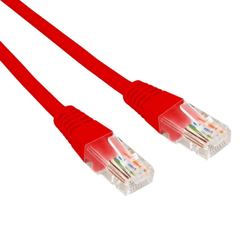 Патч-корд U/UTP CAT 6, RJ45-RJ45, 26AWG, LSZH, красный, 0.3м REXANT | 02-0293-03 | REXANT — фото 1 | Sento