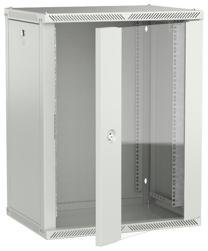ITK LINEA W Шкаф 15U 600х450мм дверь стекло серый 2.0| LWR3-15U64-GF-2| ITK — фото 1 | Sento