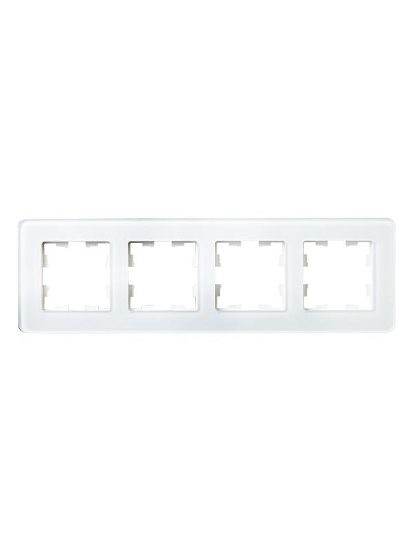 BRITE Рамка 4-ая РУ-4-2-Бр стекло белый RE | BR-M42-G-41-K01 | IEK — миниатюра 2